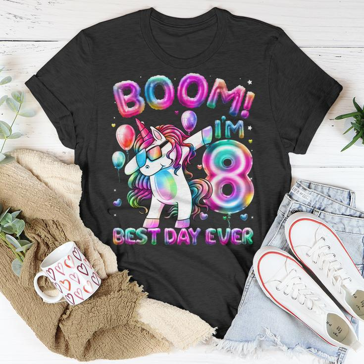 8 Years Old Dabbing Unicorn Gifts 8Th Birthday Girl Party Unisex T-Shirt Unique Gifts