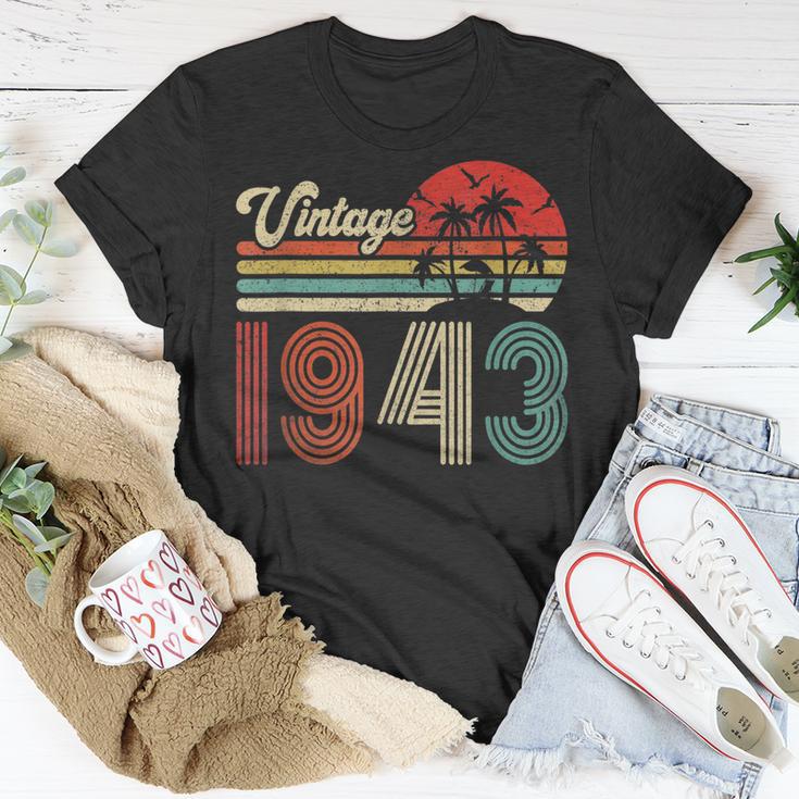 80. Geburtstag Vintage 1943 T-Shirt für Frauen und Männer Lustige Geschenke