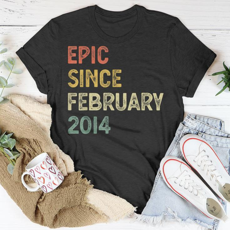 9 Years Old Boys Girls Epic Since February 2014 Unisex T-Shirt Unique Gifts