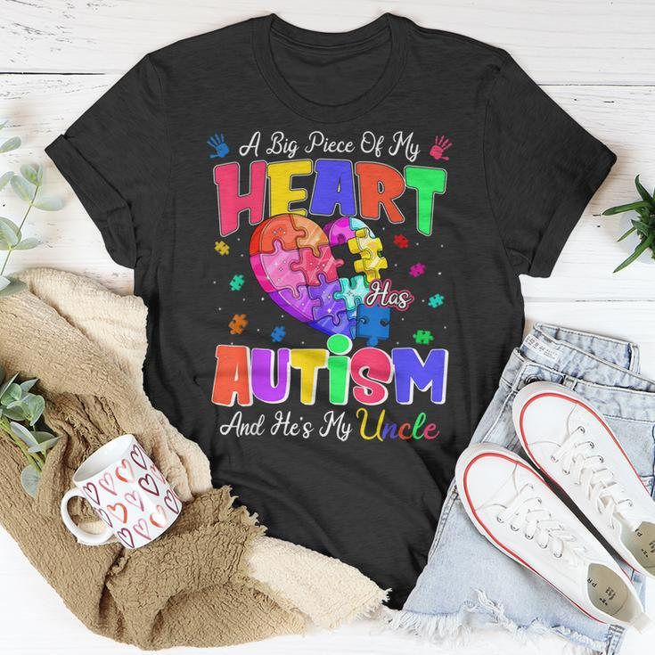 A Big Piece Of My Heart Has Autism And Hes My Uncle Unisex T-Shirt Unique Gifts