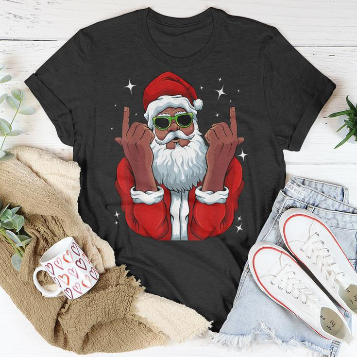 African American Santa Christmas Pajama Cool Black X-Mas T-shirt Funny Gifts
