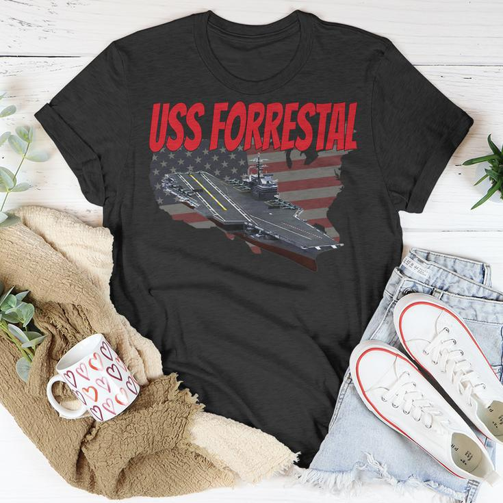 Aircraft Carrier Uss Forrestal Cv-59 For Grandpa Dad Son T-Shirt Funny Gifts