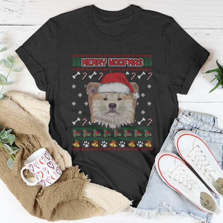 Akita Inu Dog Merry Woofmas Ugly Christmas Sweater Meaningful Gift Unisex T-Shirt Unique Gifts