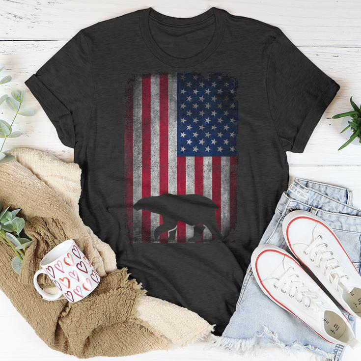 American Bear Hunter Patriotic For Dad Fathers Day Gift For Mens Unisex T-Shirt Unique Gifts