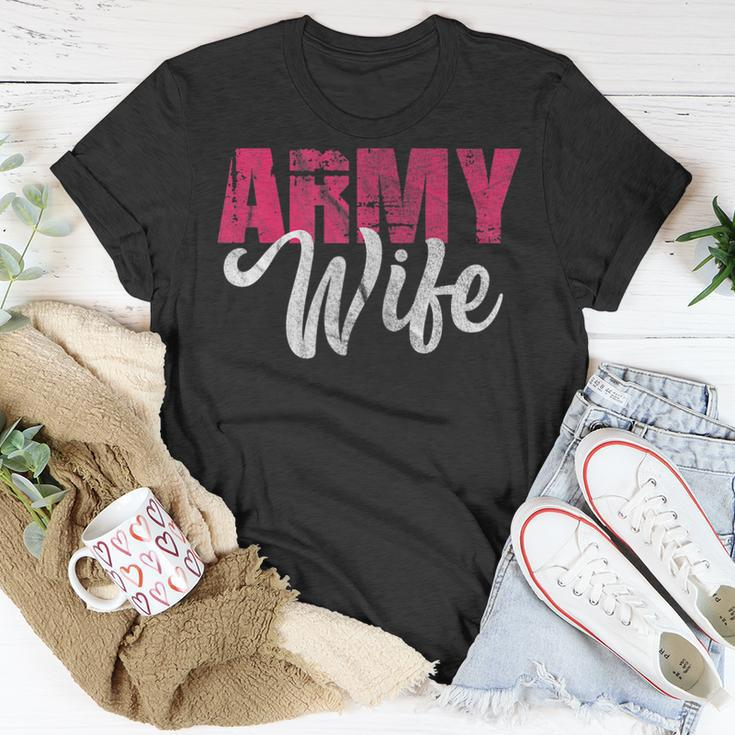 Army Wife Military Soldier Veterans Day Vintage Gift For Womens Unisex T-Shirt Unique Gifts