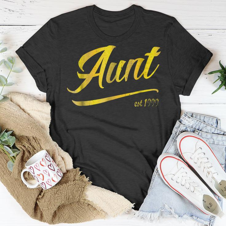 Aunt Est 1999 MatchingUncle New Niece Nephew Auntie Unisex T-Shirt Unique Gifts
