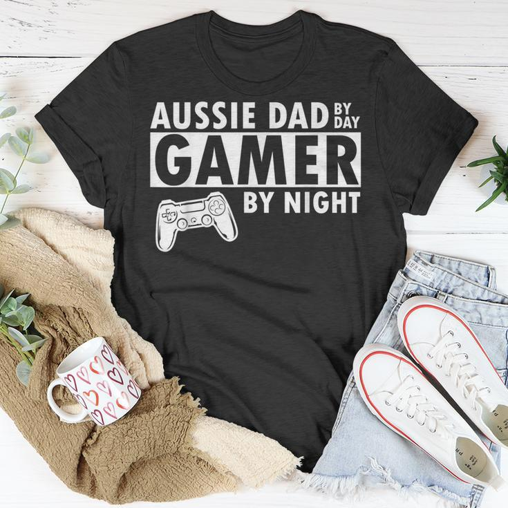 Aussie Dad Cool Australian Shepherd Father Gifts For Dog Dad Unisex T-Shirt Unique Gifts
