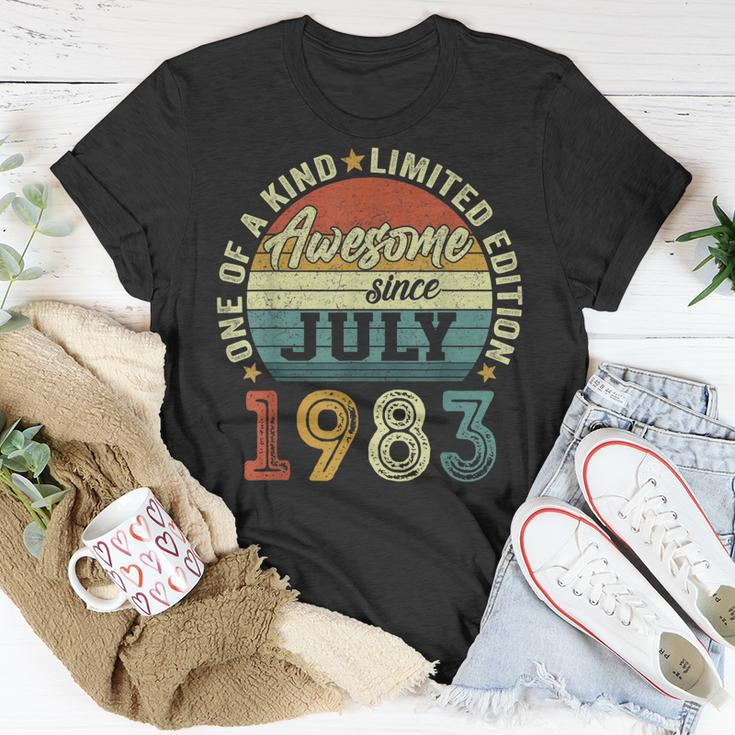 Awesome Since July 1983 40 Year Old 40Th Birthday Gifts Unisex T-Shirt Unique Gifts