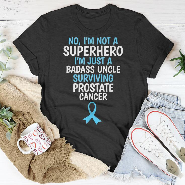 Badass Uncle Surviving Prostate Cancer Quote Funny Unisex T-Shirt Unique Gifts