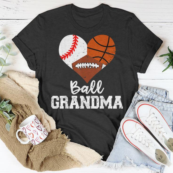 Ball Grandma Funny Baseball Basketball Football Unisex T-Shirt Unique Gifts