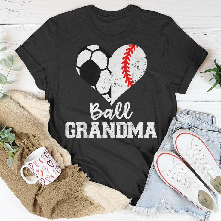 Ball Grandma Funny Soccer Baseball Grandma Unisex T-Shirt Unique Gifts