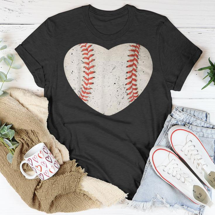 Baseball Heart Cute Mom Dad Softball Mothers Day Sports Day Unisex T-Shirt Unique Gifts