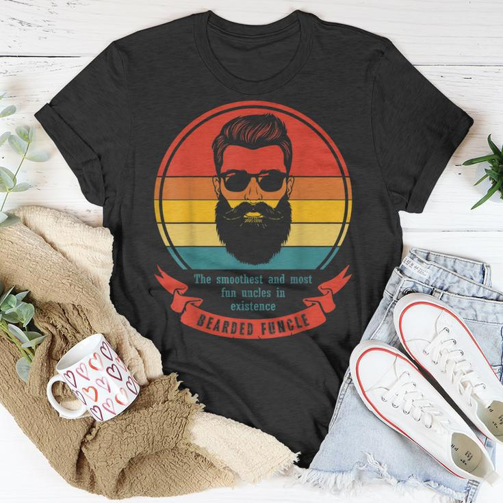 Bearded Funcle Funny Uncle Definition Distressed Vintage Unisex T-Shirt Unique Gifts