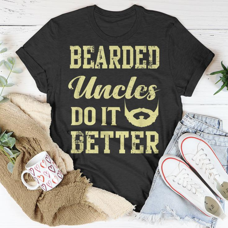 Bearded Uncles Do It Better Funny Uncle Unisex T-Shirt Unique Gifts