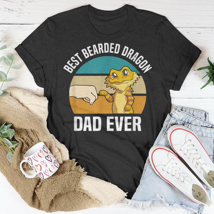 Best Bearded Dragon Dad Ever Pet Bearded Dragon Dad Unisex T-Shirt Funny Gifts