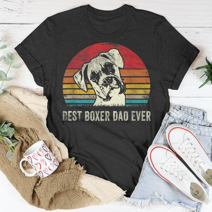 Mens Best Boxer Dad Ever Boxer Dog Dad Fathers Day T-Shirt Funny Gifts