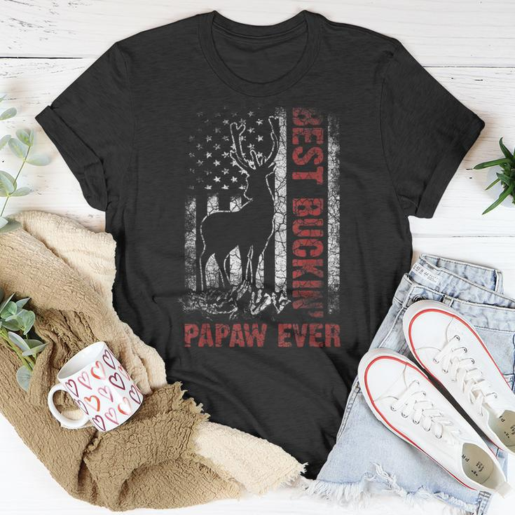 Best Buckin Papaw Ever Deer Hunting Bucking Fathers Day Unisex T-Shirt Unique Gifts