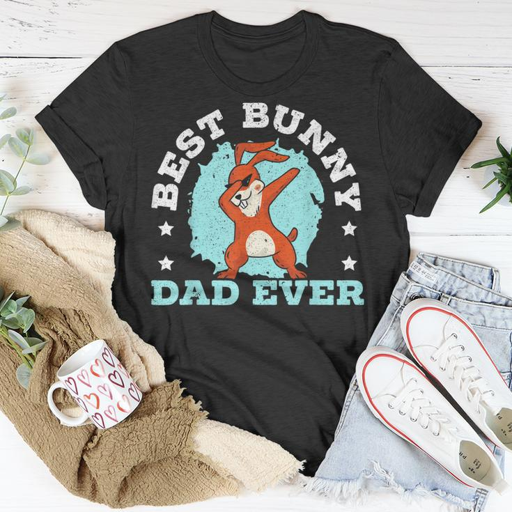 Best Bunny Dad Ever Rabbit Lover Fathers Day Daddy Gift For Mens Unisex T-Shirt Funny Gifts