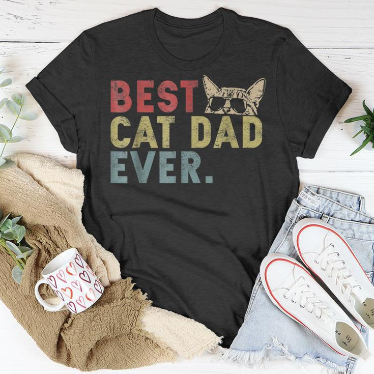 Best Cat Dad Ever Gift For Cat Daddy Unisex T-Shirt Funny Gifts