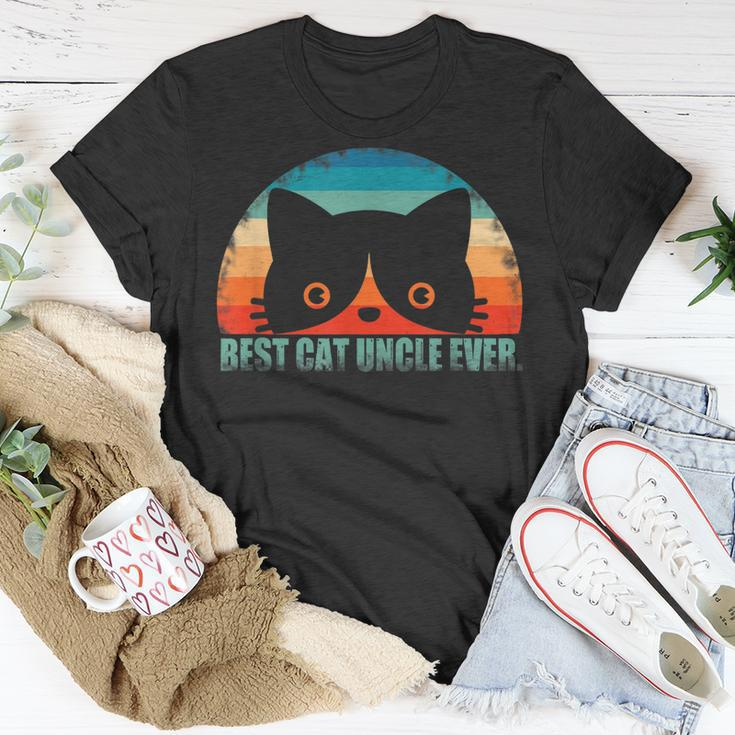 Best Cat Uncle Ever Cat Dad Fathers Day Gift Gift For Mens Unisex T-Shirt Unique Gifts