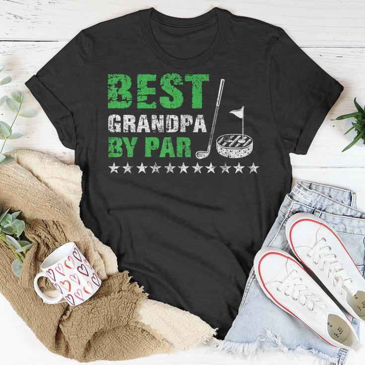 Best Grandpa By Par Golf Lover Fathers Day Funny Dad Gift For Mens Unisex T-Shirt Unique Gifts