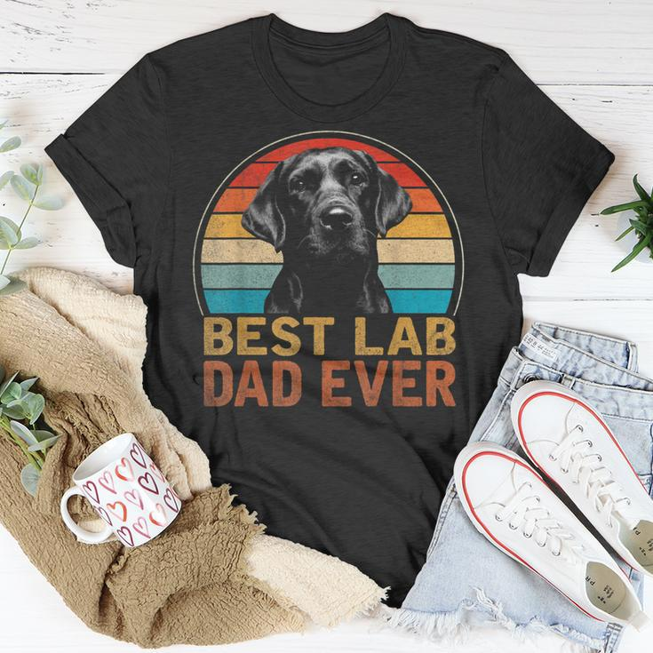 Best Lab Dad Ever Black Labrador Lover Fathers Day Gift For Mens Unisex T-Shirt Unique Gifts