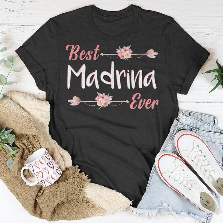Best Madrina Ever Spanish Godmother Floral Gift Unisex T-Shirt Funny Gifts