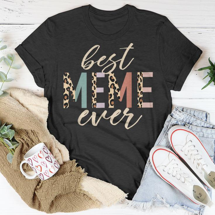 Best Meme Ever Gifts Leopard Print Mothers Day Unisex T-Shirt Unique Gifts