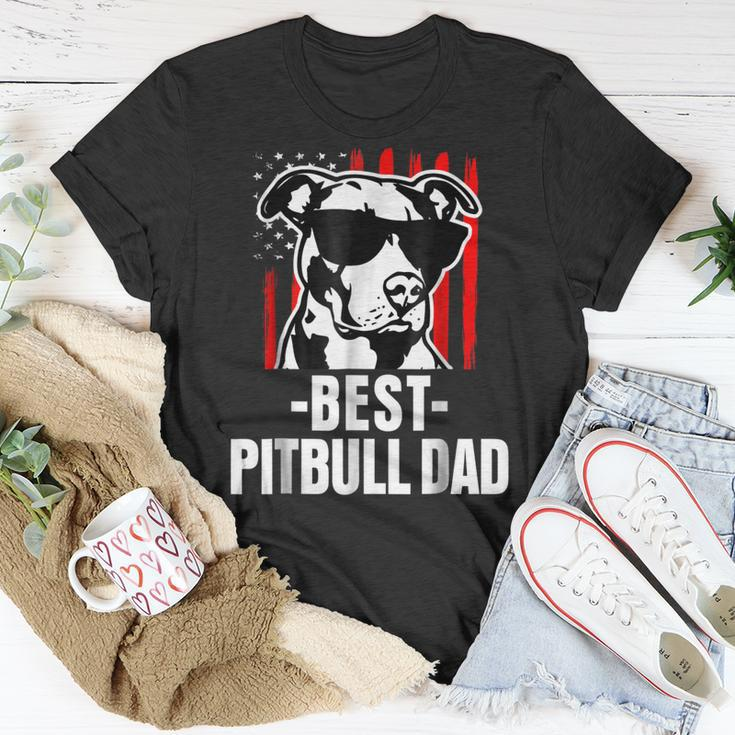 Best Pitbull Dad Mens Funny American Pit Bull Gift For Mens Unisex T-Shirt Unique Gifts