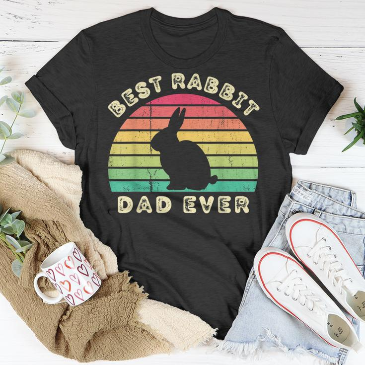 Best Rabbit Dad Ever For Men Fathers Day Unisex T-Shirt Funny Gifts