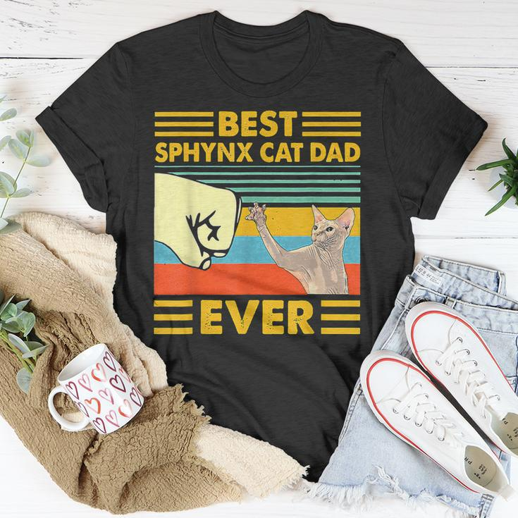 Best Sphynx Cat Dad Ever Retro Vintage Sunset Unisex T-Shirt Unique Gifts