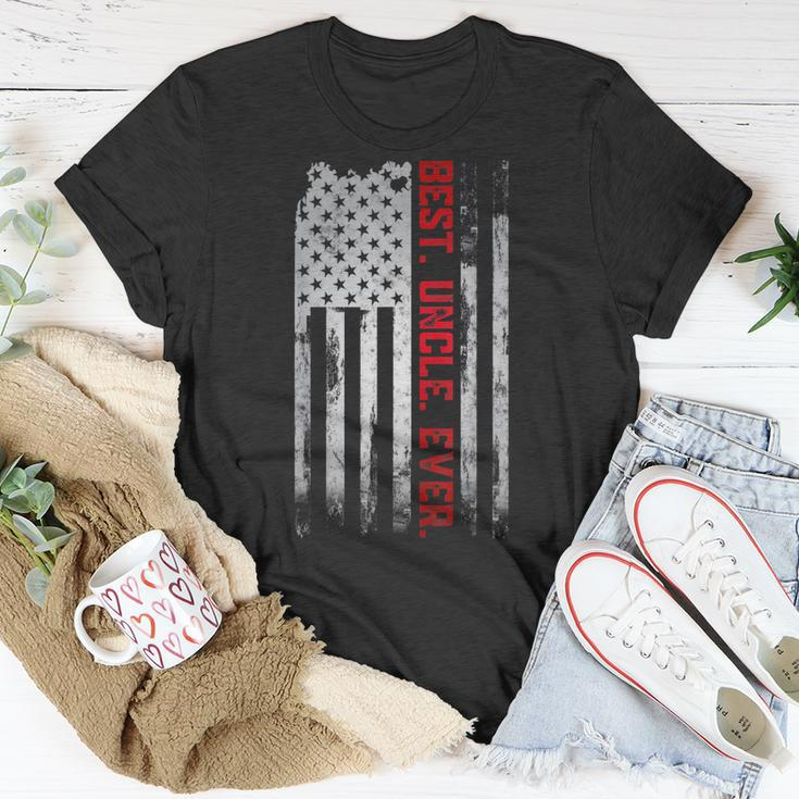 Best Uncle Ever American Usa Flag Father’S Day Gift For Dad Unisex T-Shirt Unique Gifts