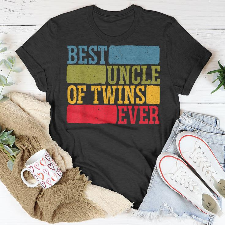 Best Uncle Of Twins Proud Uncle Best Uncle Ever Gift For Mens Unisex T-Shirt Funny Gifts