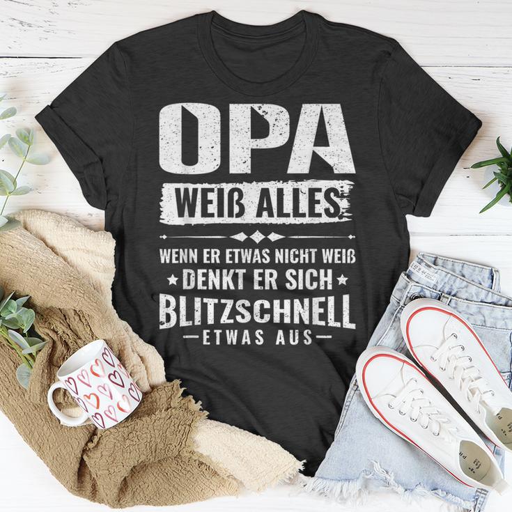 Bester Opa Großvater Der Welt Opa Weiß Alles T-Shirt Lustige Geschenke