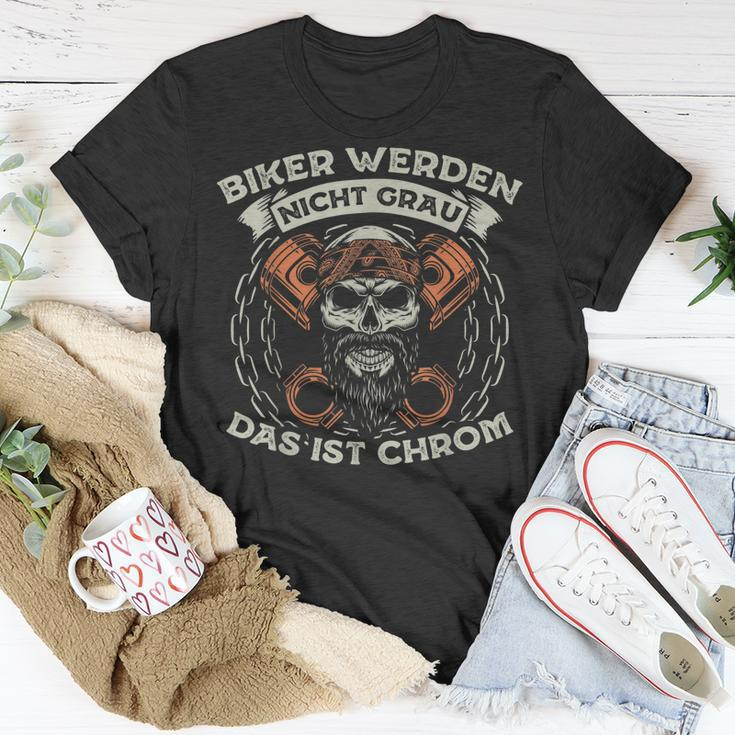 Biker Werden Nicht Grau Das Ist Chrom V2 T-Shirt Lustige Geschenke