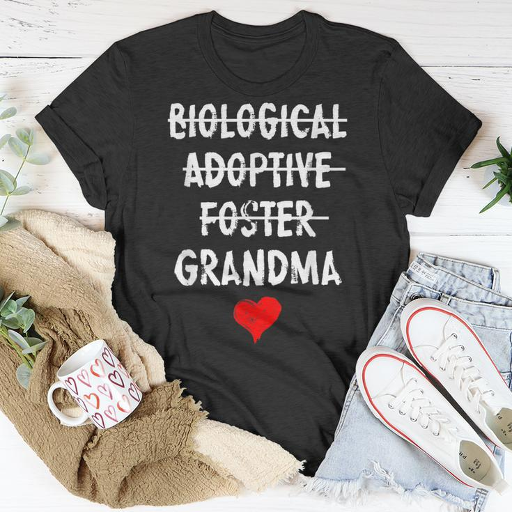 Biological Adoptive Foster Grandma National Adoption Month Unisex T-Shirt Unique Gifts