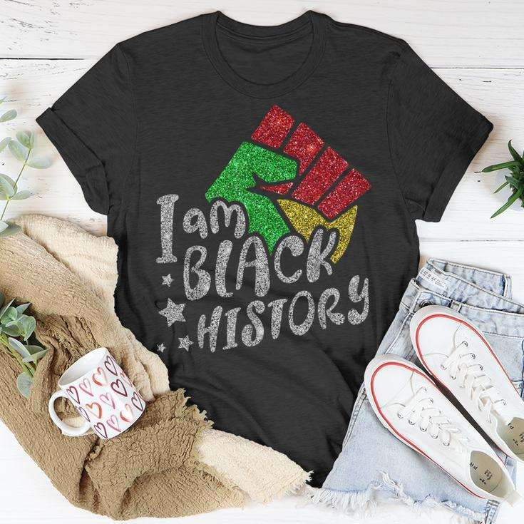I Am Black Woman Blm Melanin Educated Black History Month T-Shirt Funny Gifts