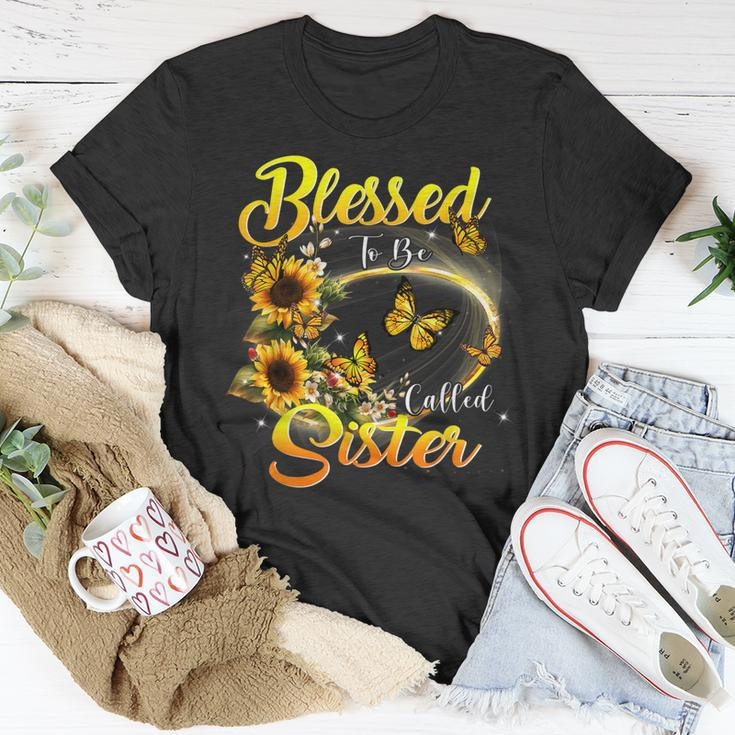 Blessed To Be Called Sister Sunflower Lovers Sister Unisex T-Shirt Unique Gifts