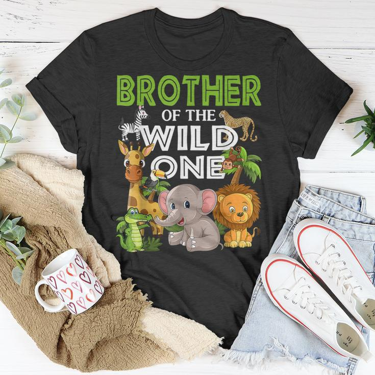 Brother Of The Wild One Zoo Birthday 1St Safari Jungle 1St T-Shirt Funny Gifts
