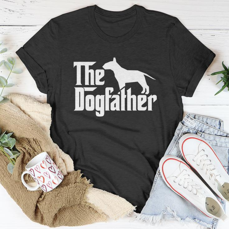 Bull Terrier The Dogfather Bull Terrier Dad Papa Father V3 Unisex T-Shirt Unique Gifts