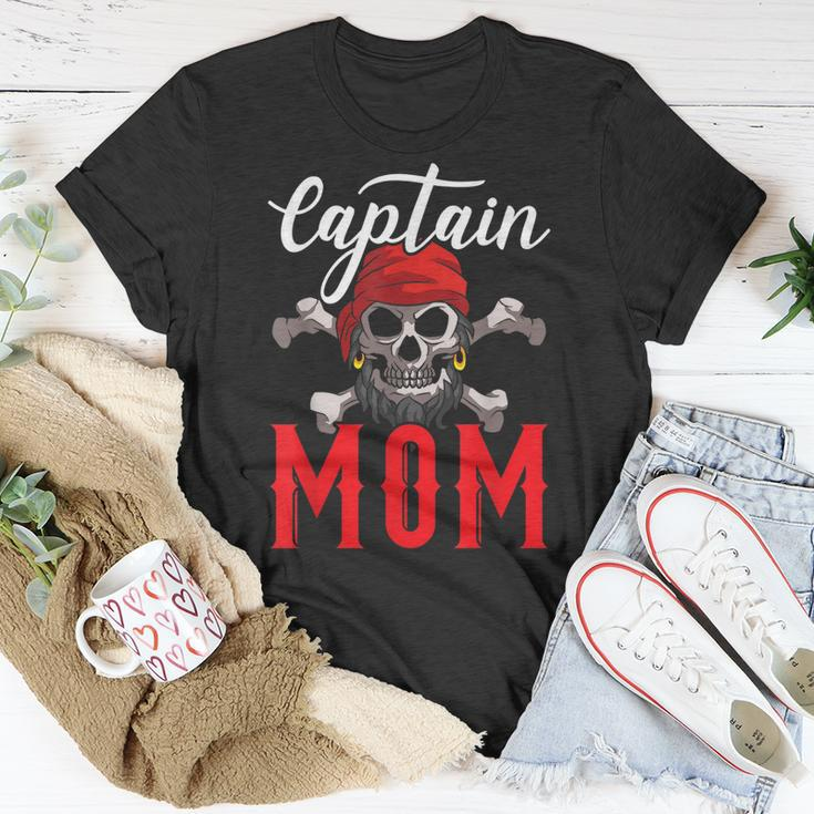 Captain Mom Best Mommy Ever Mama Pirate Lover Unisex T-Shirt Funny Gifts