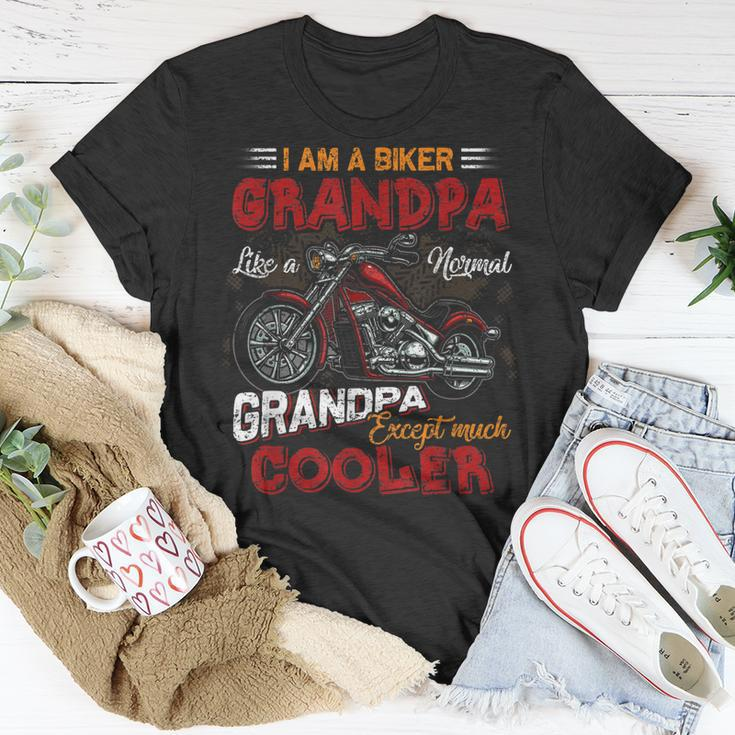 Car Bike Motorcycle Lover I Am A Cool Biker Grandpa Unisex T-Shirt Unique Gifts