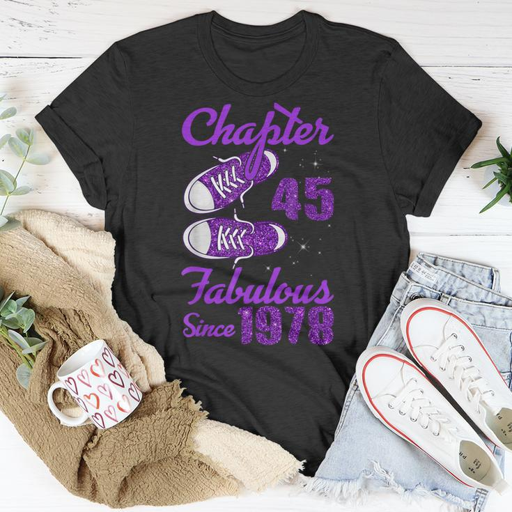 Chapter 45 Fabulous Since 1978 Purple 45Th Birthday Unisex T-Shirt Unique Gifts