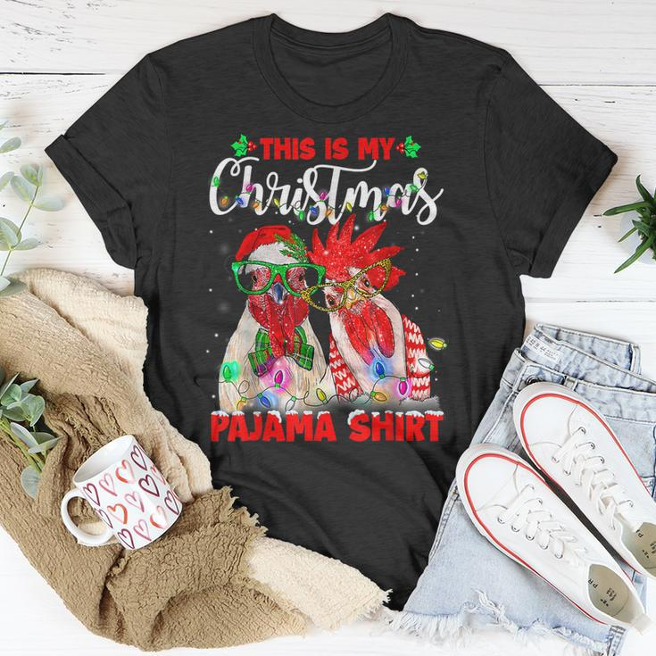 This Is My Christmas Pajama Chicken Lover Xmas Light Holiday T-shirt Funny Gifts