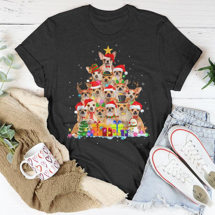 Christmas Pajama Chihuahua Tree Xmas Dog Dad Mom Unisex T-Shirt Unique Gifts