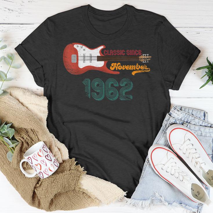 Classic Since November 1962 61 Geburtstag Gitarrenliebhaber T-Shirt Lustige Geschenke