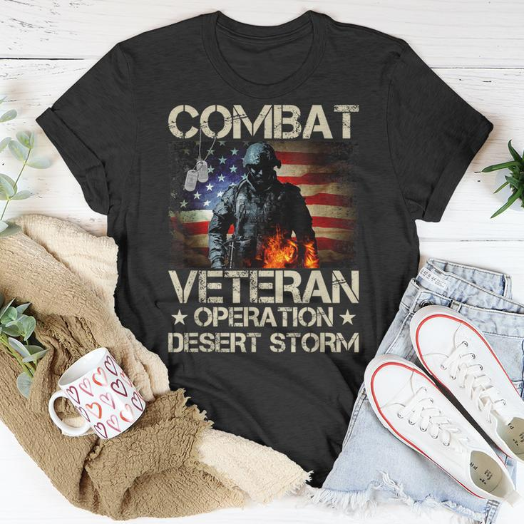 Mens Combat Veteran Operation Desert Storm Soldier T-Shirt Funny Gifts