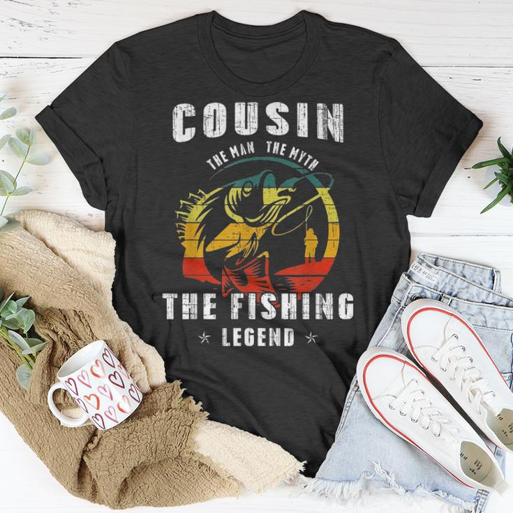 Cousin Man Myth Fishing Legend Funny Fathers Day Gift Unisex T-Shirt Funny Gifts