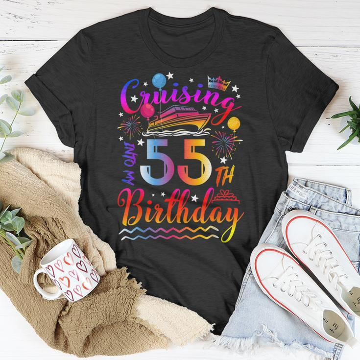Cruising Into My 55 Year Old Bday Cruise 55Th Birthday Squad T-Shirt Funny Gifts