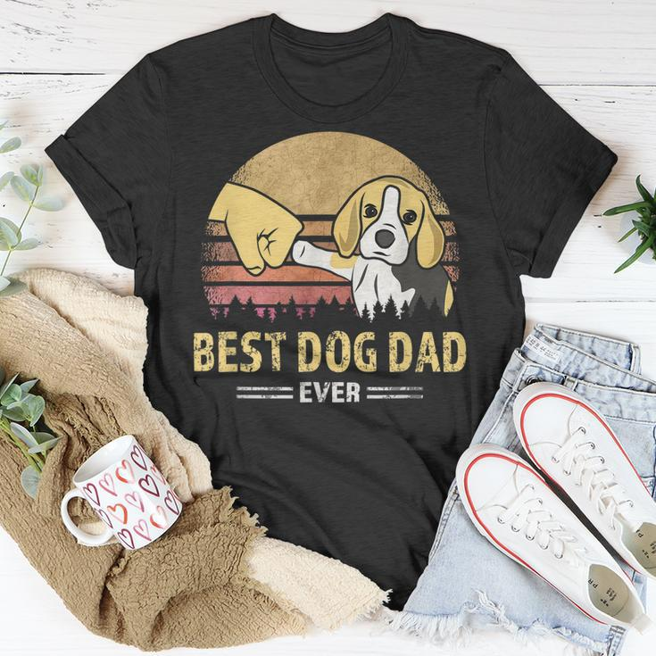 Mens Cute Best Beagle Dad Ever Retro Vintage Puppy Lover T-Shirt Funny Gifts